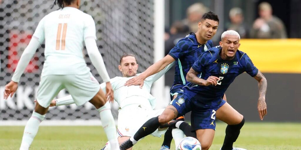 Brasil joga mal e perde de 2 a 1 para a França nos EUA