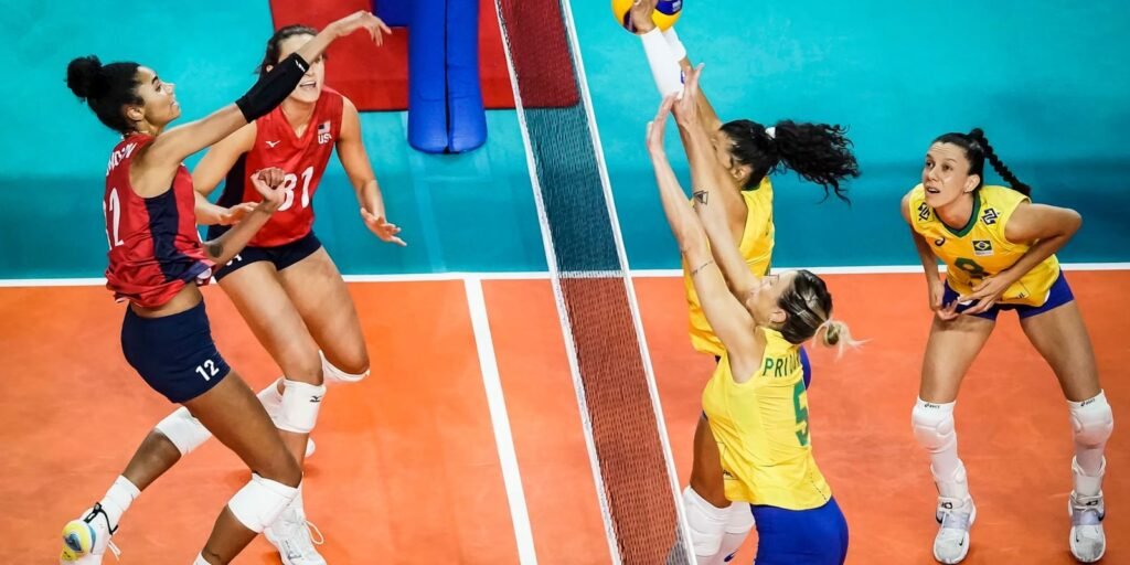 Brasil é superado pelos Estados Unidos por 3 a 0 no vôlei feminino